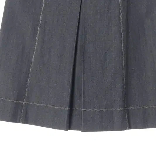 [BUNJANG] PRENDANG Fake Pleated Denim Skirt / 쁘렝땅 페이크 플리츠 데님 스커트
