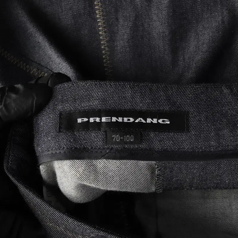 [BUNJANG] PRENDANG Fake Pleated Denim Skirt / 쁘렝땅 페이크 플리츠 데님 스커트