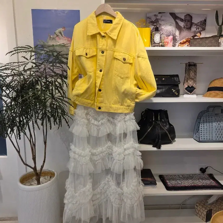 [BUNJANG] Yellow Cotton Jacket / 옐로 코튼 자켓