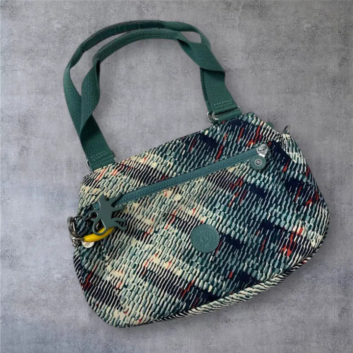 [BUNJANG] Kipling Mint Pattern Nylon Tote Bag / 키플링 Kipling 민트 패턴 나일론 토트백 숄더백