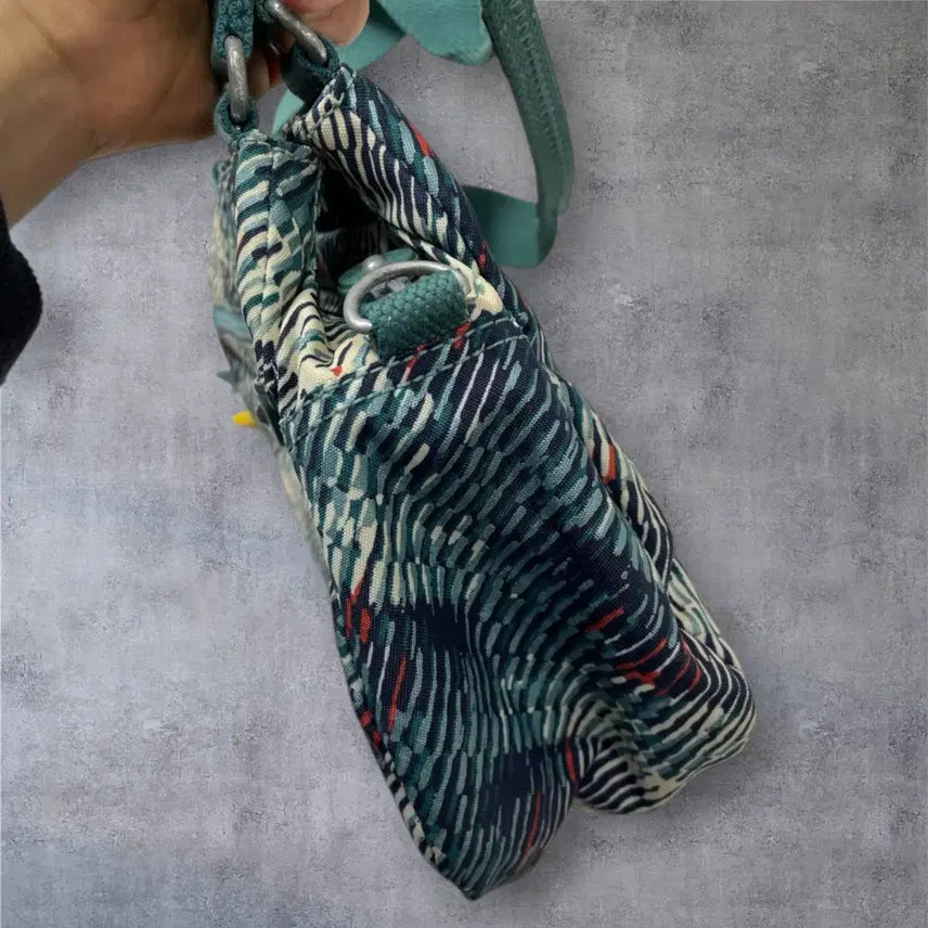 [BUNJANG] Kipling Mint Pattern Nylon Tote Bag / 키플링 Kipling 민트 패턴 나일론 토트백 숄더백