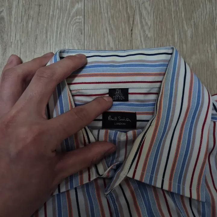 [BUNJANG] Paul Smith London Striped Button-Down Long Sleeve Shirt / 폴스미스 런던 버튼다운 스트라이프 긴팔 셔츠 L(100)