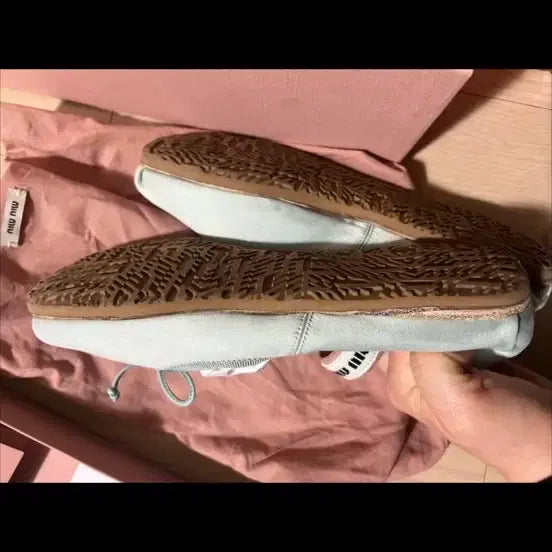 [BUNJANG] Miu Miu Ballerina Flats Mint Green 34.5 / 미우미우 발레리나 슈즈 민트 34.5 사이즈