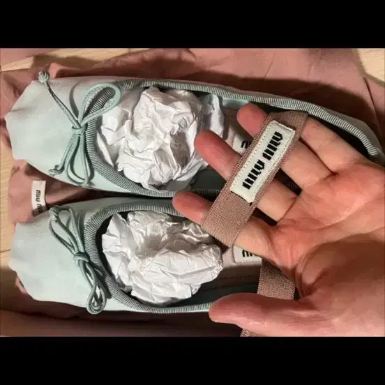 [BUNJANG] Miu Miu Ballerina Flats Mint Green 34.5 / 미우미우 발레리나 슈즈 민트 34.5 사이즈