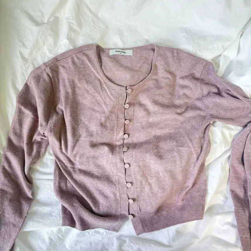 [BUNJANG] 8 Seconds Lavender Button Cardigan / 에잇세컨즈 버튼 가디건 라벤더 11595ALY4T M