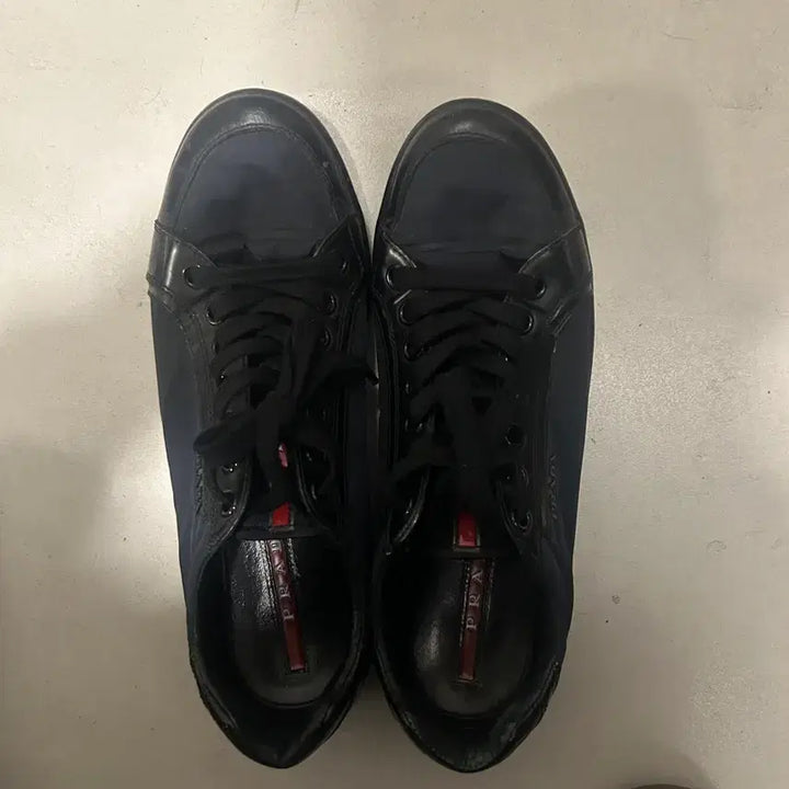 [BUNJANG] Prada Sport Leather Nylon Metal Logo Trainer Sneakers / (270)프라다 스포츠 레더 나일론 메탈 로고 트레이너 스니커즈