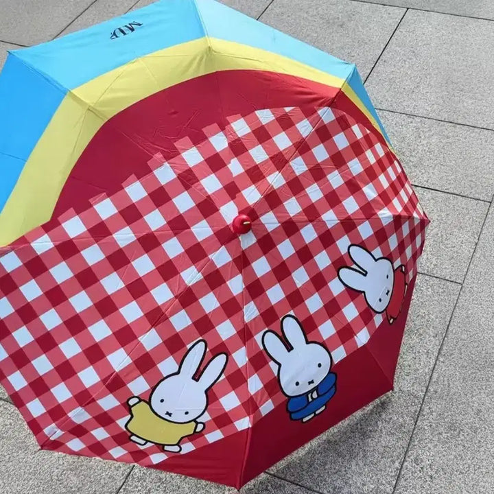 [BUNJANG] Miffy Checkered Umbrella / 우산(미피)캐릭터 우산 체크