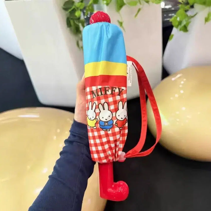 [BUNJANG] Miffy Checkered Umbrella / 우산(미피)캐릭터 우산 체크