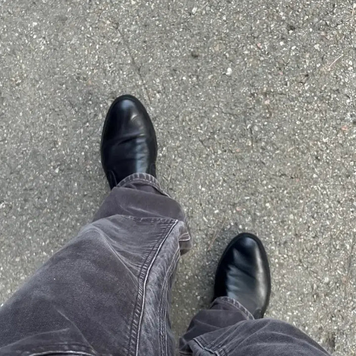 [BUNJANG] Prada Leather Slip-on Shoes / 00s Prada All Black Laether Slip-on