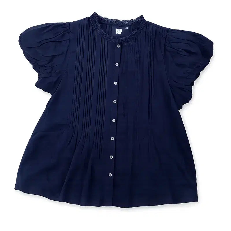 [BUNJANG] Gap Navy Puff Blouse / 갭 네이비 퍼프 블라우스