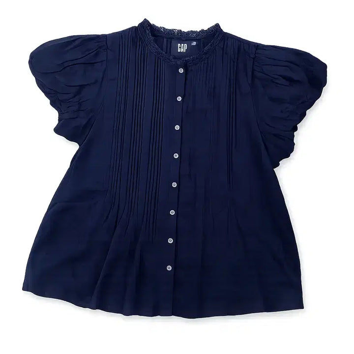 [BUNJANG] Gap Navy Puff Blouse / 갭 네이비 퍼프 블라우스