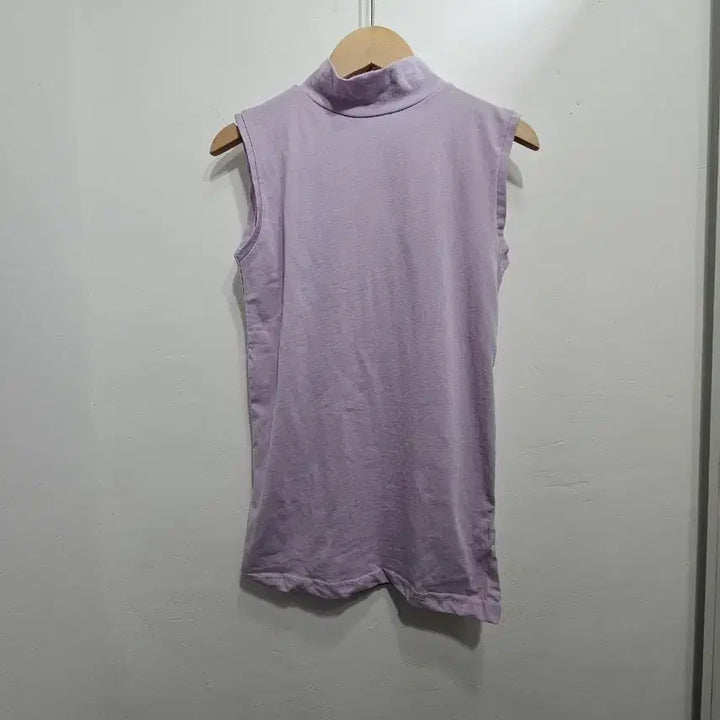[BUNJANG] Purple Turtleneck Sleeveless Top / 퍼플 목폴라 민소매 티셔츠