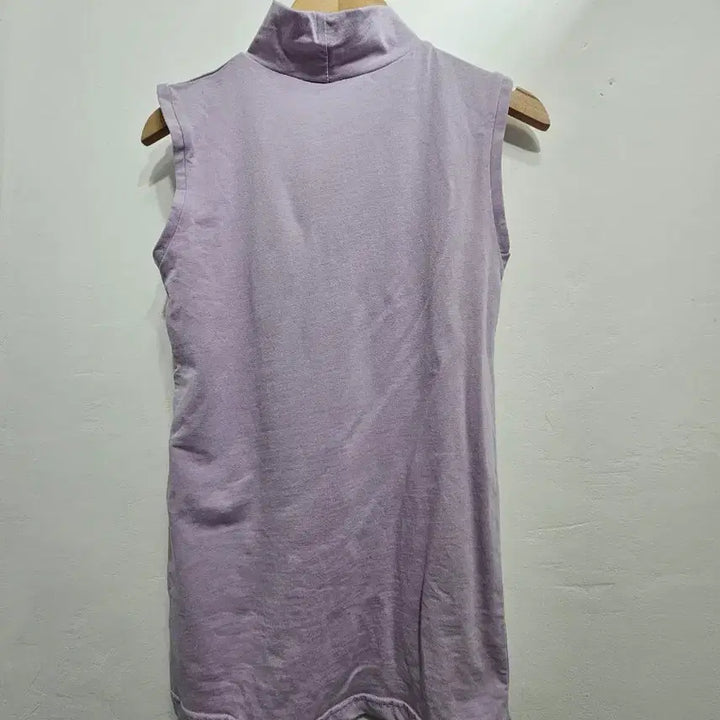 [BUNJANG] Purple Turtleneck Sleeveless Top / 퍼플 목폴라 민소매 티셔츠