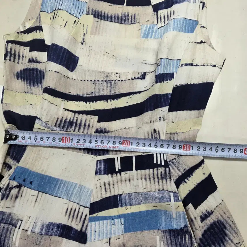 [BUNJANG] Tania Patterned Long Dress / 1380 타니아 TANIA 패턴 롱원피스 S 나시 플레어 여름 원피스