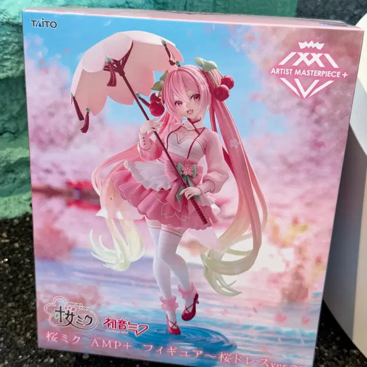 [BUNJANG] Taito Sakura Miku AMP+ Figure Sakura Dress Ver. / 타이토 벚꽃 미쿠 AMP+ 피규어 벚꽃 드레스ver