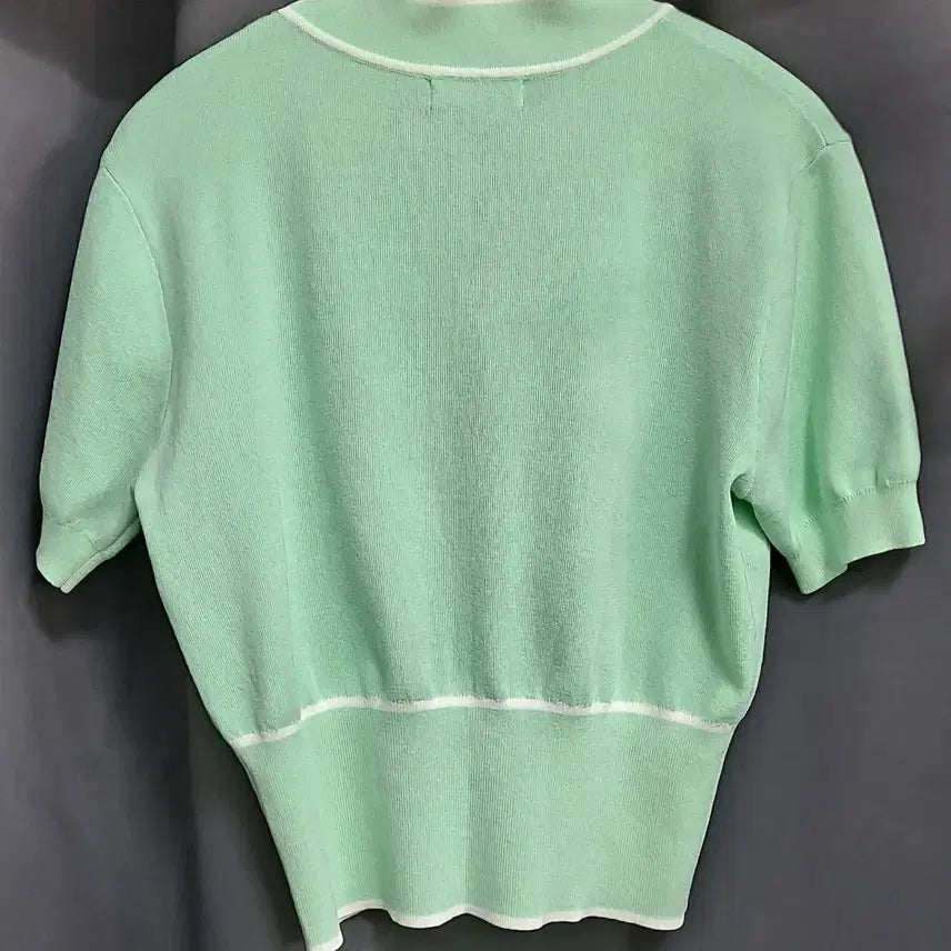 [BUNJANG] 8 Concept V Mint Green Short-Sleeve Cardigan / 8 CONCEPT V컨셉 민트색 반팔 가디건