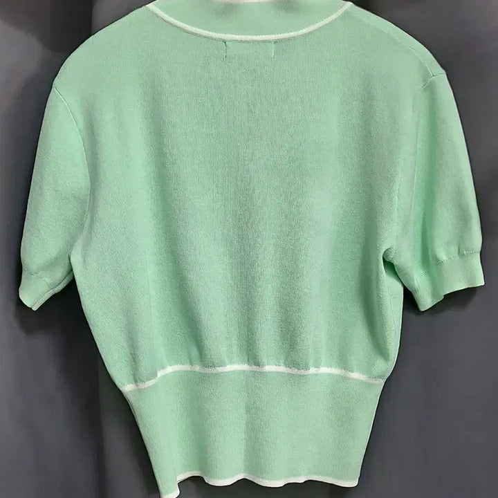 [BUNJANG] 8 Concept V Mint Green Short-Sleeve Cardigan / 8 CONCEPT V컨셉 민트색 반팔 가디건
