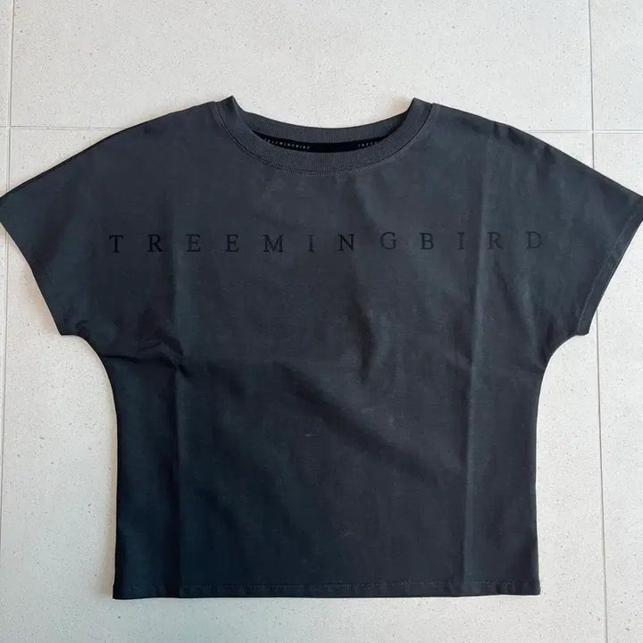 [BUNJANG] Trimming Bird Horizon Logo Crop T-Shirt / 트리밍버드 Horizon Logo Crop T-Shirts 차콜