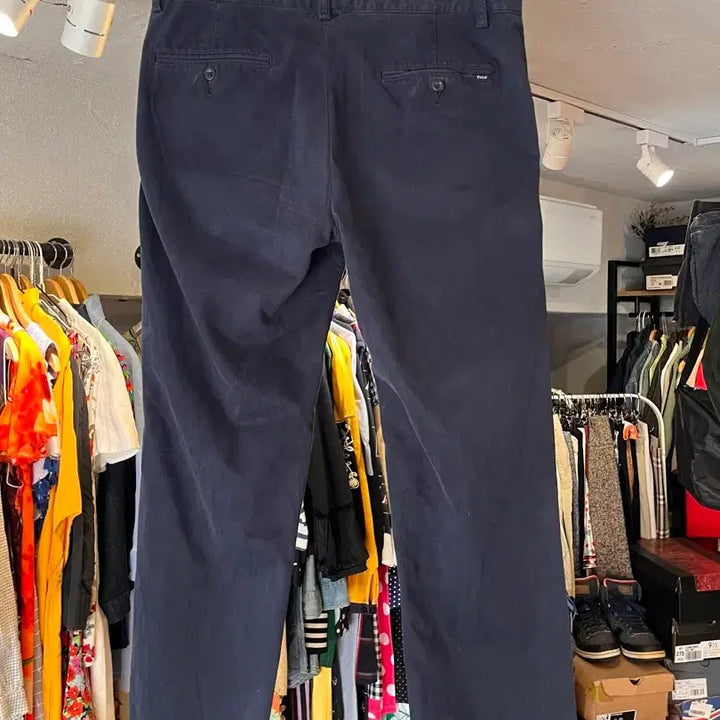 [BUNJANG] Polo Ralph Lauren One-Tuck Navy Chino Pants / 폴로 랄프로렌 원턱 네이비 치노 팬츠