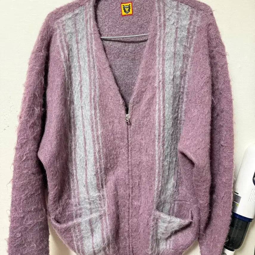 [BUNJANG] Human Made Zip-up Cardigan Purple L / 휴먼메이드 집업 가디건 퍼플L