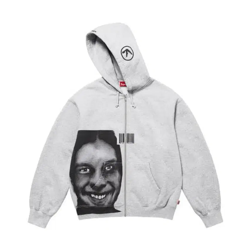 [BUNJANG] Supreme Aphex Twin Hoodie Gray L / 슈프림 에이펙스트윈 후드집업 그레이 L