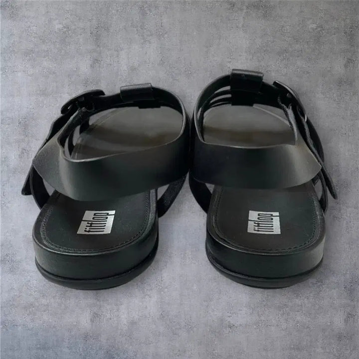 [BUNJANG] Fitflop Leather Buckle Fisherman Sandals / 핏플랍 Fitflop 블랙 레더 버클 피셔맨 샌들 250