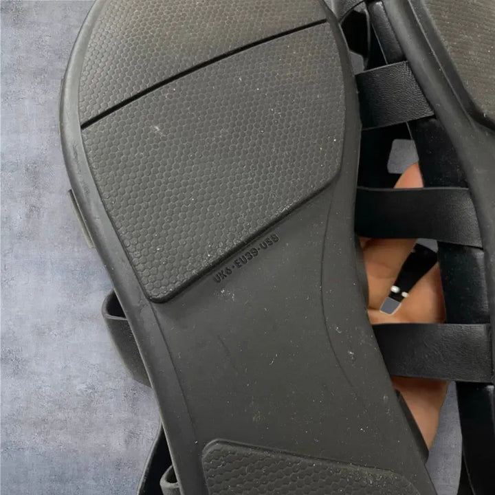 [BUNJANG] Fitflop Leather Buckle Fisherman Sandals / 핏플랍 Fitflop 블랙 레더 버클 피셔맨 샌들 250