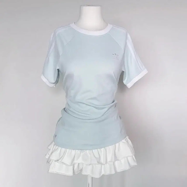 [BUNJANG] Adidas Sky Blue Short Sleeve T-Shirt / 아디다스 하늘 반팔티