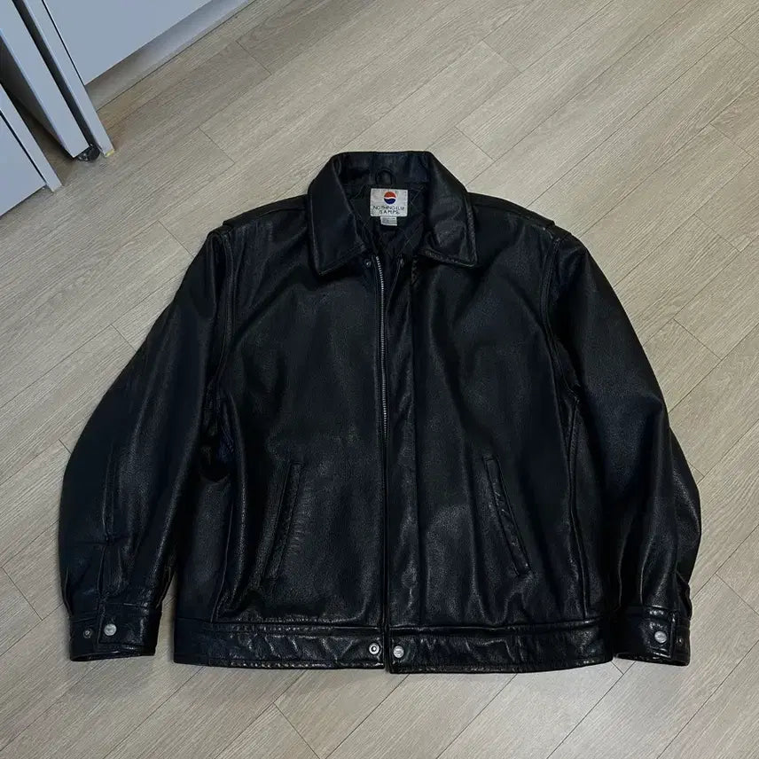 [BUNJANG] PEPSI 90s Leather Jacket (L) / 90s PEPSI 레더 자켓 (L)