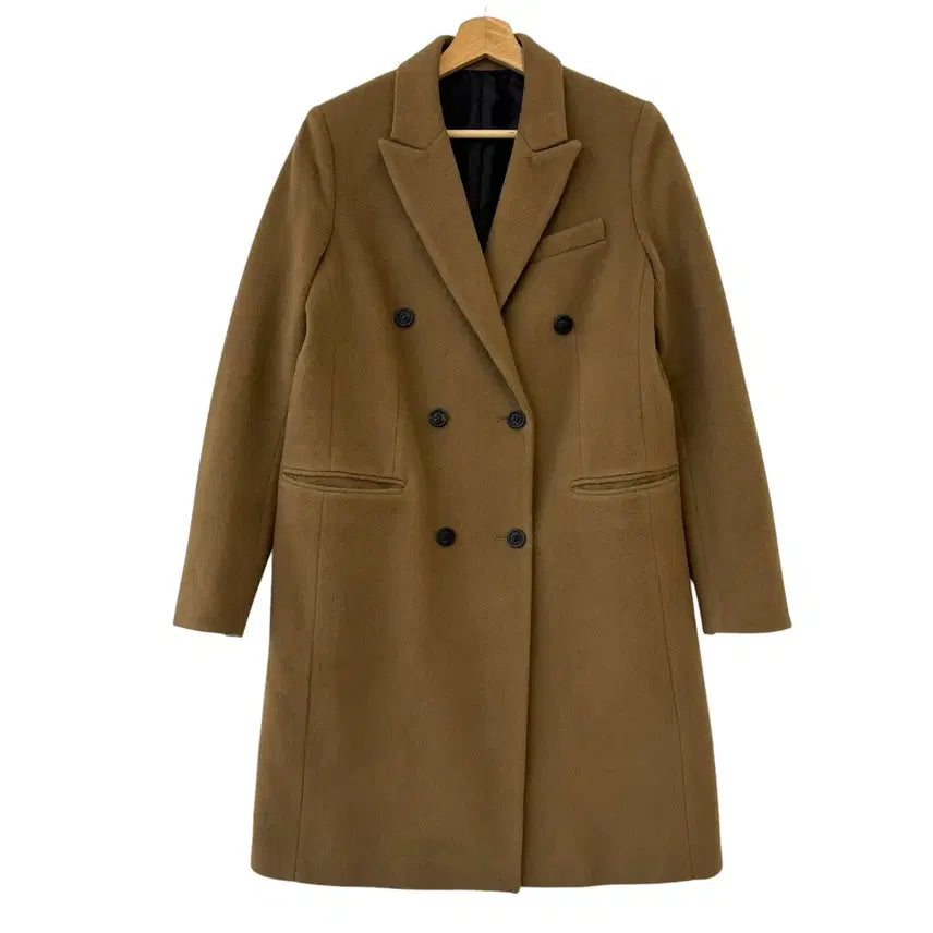 [BUNJANG] System Wool Cashmere Double Coat Beige (Size 66) / 시스템 울 캐시미어 더블 코트 베이지 66 정품