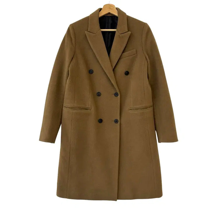 [BUNJANG] System Wool Cashmere Double Coat Beige (Size 66) / 시스템 울 캐시미어 더블 코트 베이지 66 정품