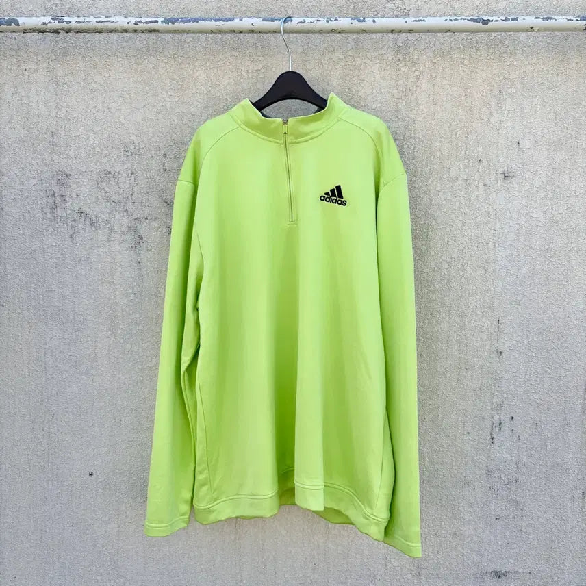 [BUNJANG] Adidas Half Zip Long Sleeve Shirt / 4XL)아디다스 해외판 하프집업 롱슬리브