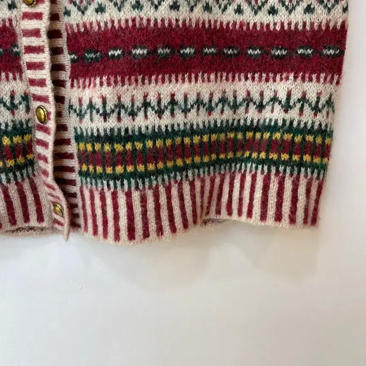 [BUNJANG] BNX Pattern Knit Vest Cardigan / BNX 패턴 니트 조끼 가디건 F