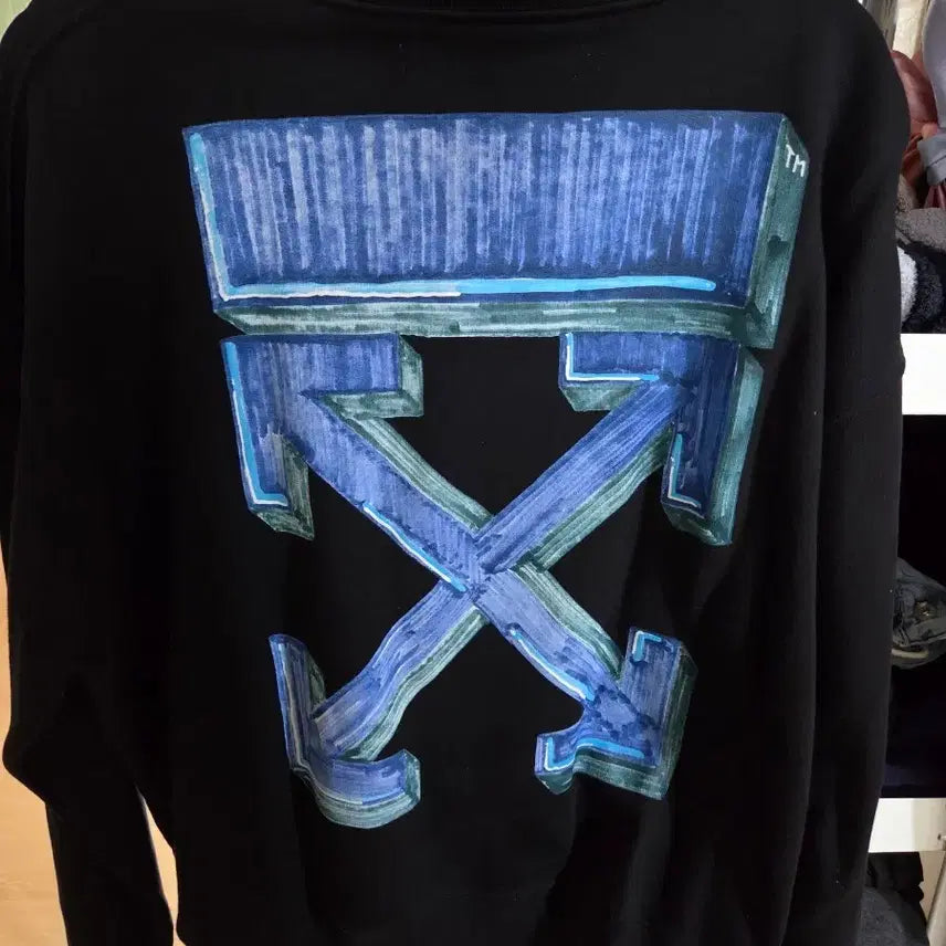 [BUNJANG] Off-White Black Marker Arrow Sweatshirt / [정품] 오프화이트 블랙 마커 애로우 맨투맨