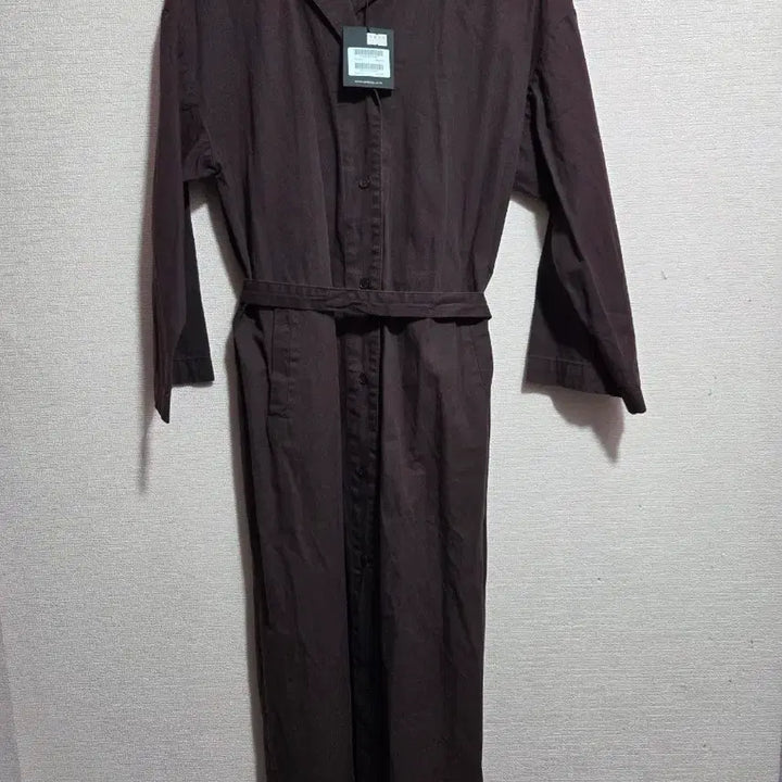 [BUNJANG] Brown Long Dress with Belt Set / 브라운 롱 원피스 벨트 세트