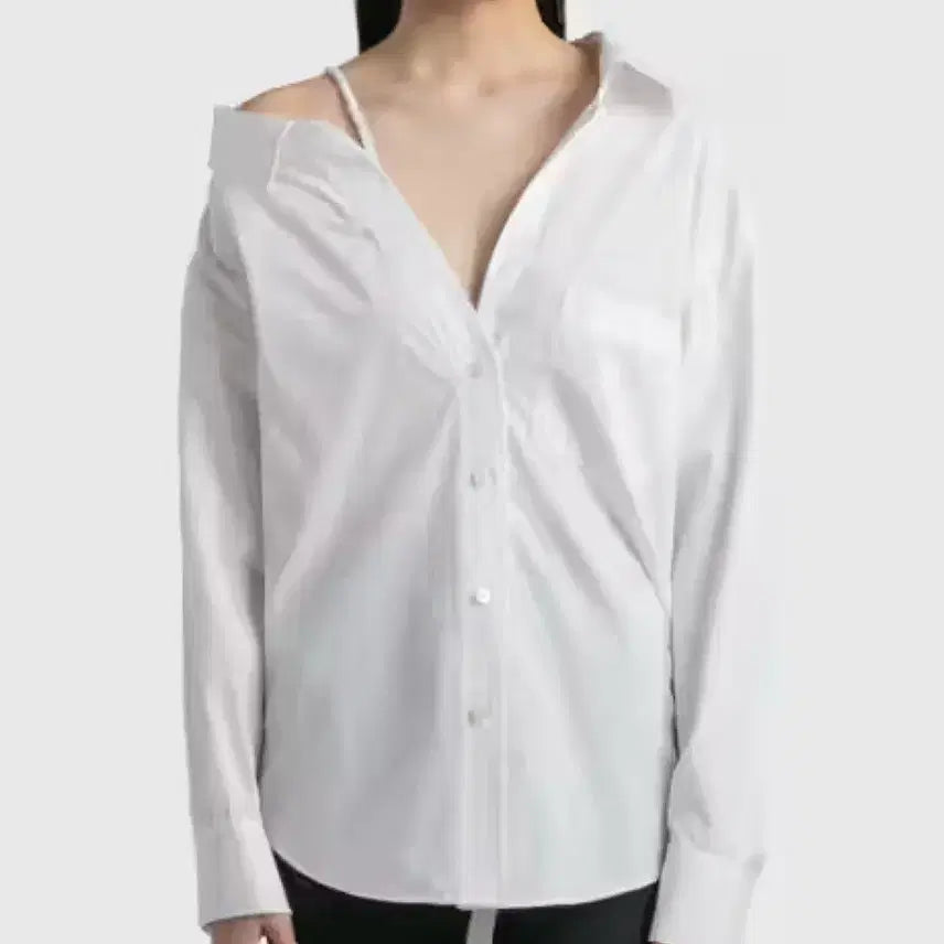 [SOLD OUT] 택포,수포)알렉산더왕 화이트 오프숄더 셔츠