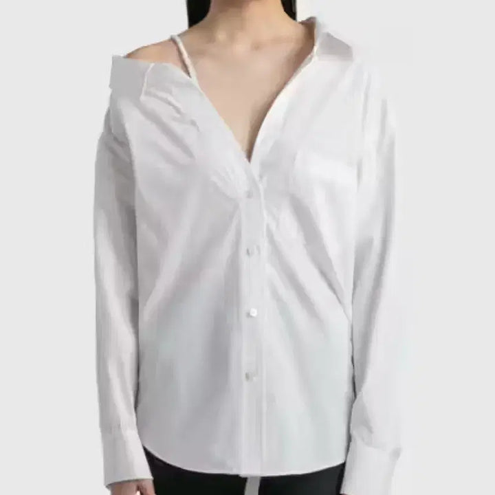 [SOLD OUT] 택포,수포)알렉산더왕 화이트 오프숄더 셔츠