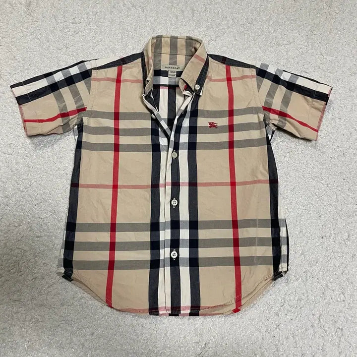 [BUNJANG] Burberry Kids Checkered Short Sleeve Shirt (4Y) / 버버리 키즈 아동 반팔 셔츠 체크 4y