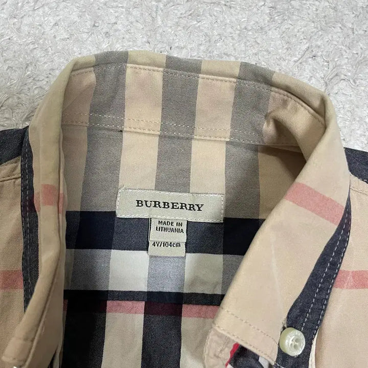 [BUNJANG] Burberry Kids Checkered Short Sleeve Shirt (4Y) / 버버리 키즈 아동 반팔 셔츠 체크 4y