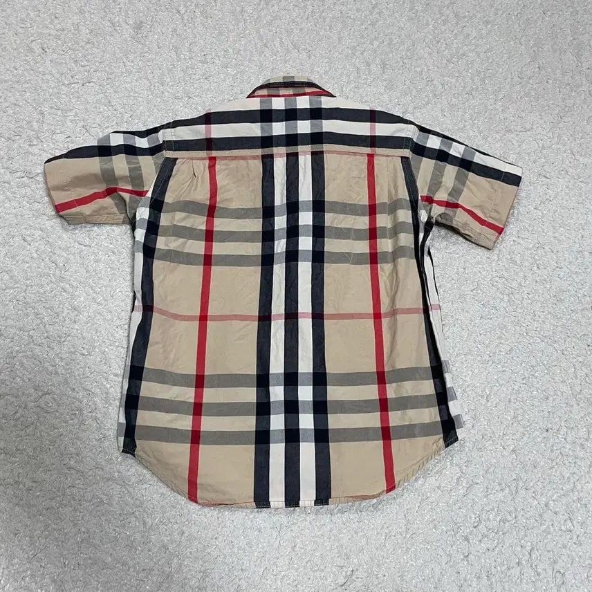 [BUNJANG] Burberry Kids Checkered Short Sleeve Shirt (4Y) / 버버리 키즈 아동 반팔 셔츠 체크 4y