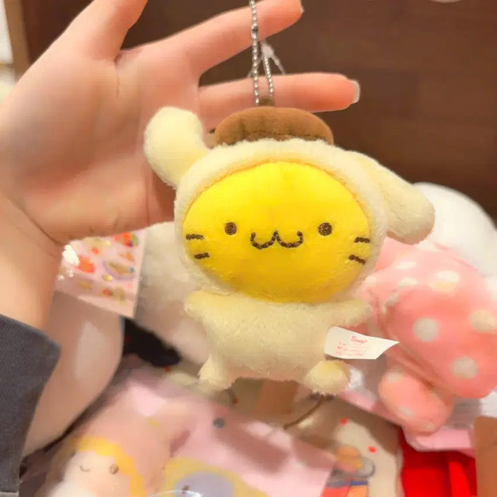 [BUNJANG] Sanrio Pompompurin Scone Doll Keyring / 고전 산리오 폼폼푸린 탈쓴 스콘이 인형 키링