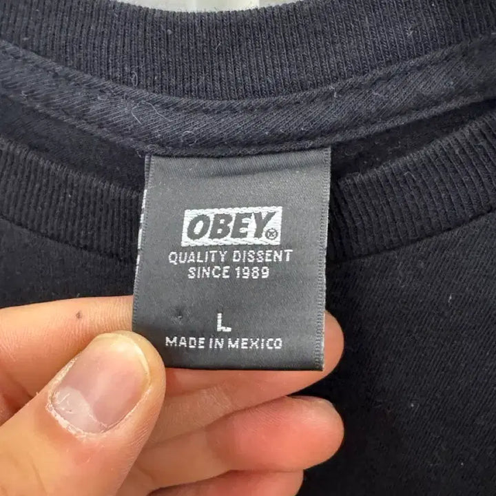 [BUNJANG] OBEY Eyes Icon 2 Classic T-Shirt Black L / 오베이 아이즈 아이콘 2 클래식 티셔츠 블랙 L
