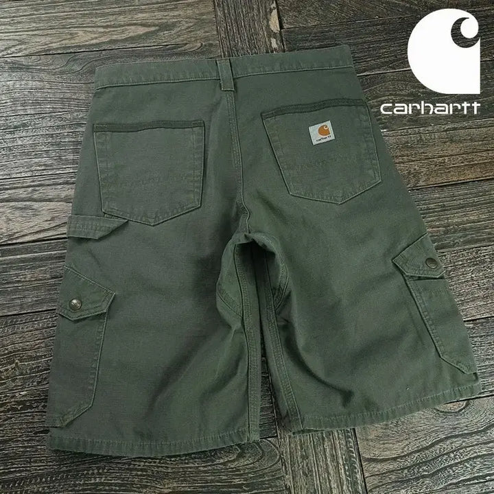 [SOLD OUT] 칼하트 로고 패치 버뮤다 워크 카고 반바지 M20188