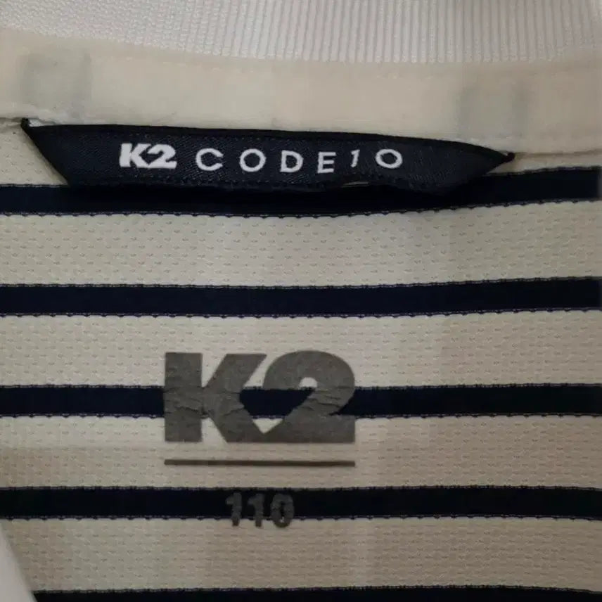 [BUNJANG] K2 Code 10 Striped PK T-Shirt / K2 코드10 스트라이프 반팔 PK 티셔츠 110