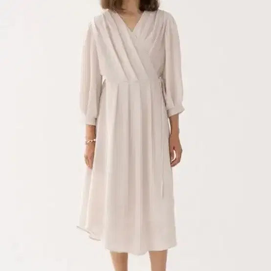 [BUNJANG] Kinder Salmmon Wrap Dress / 킨더살몬 랩 드레스 wrap dress