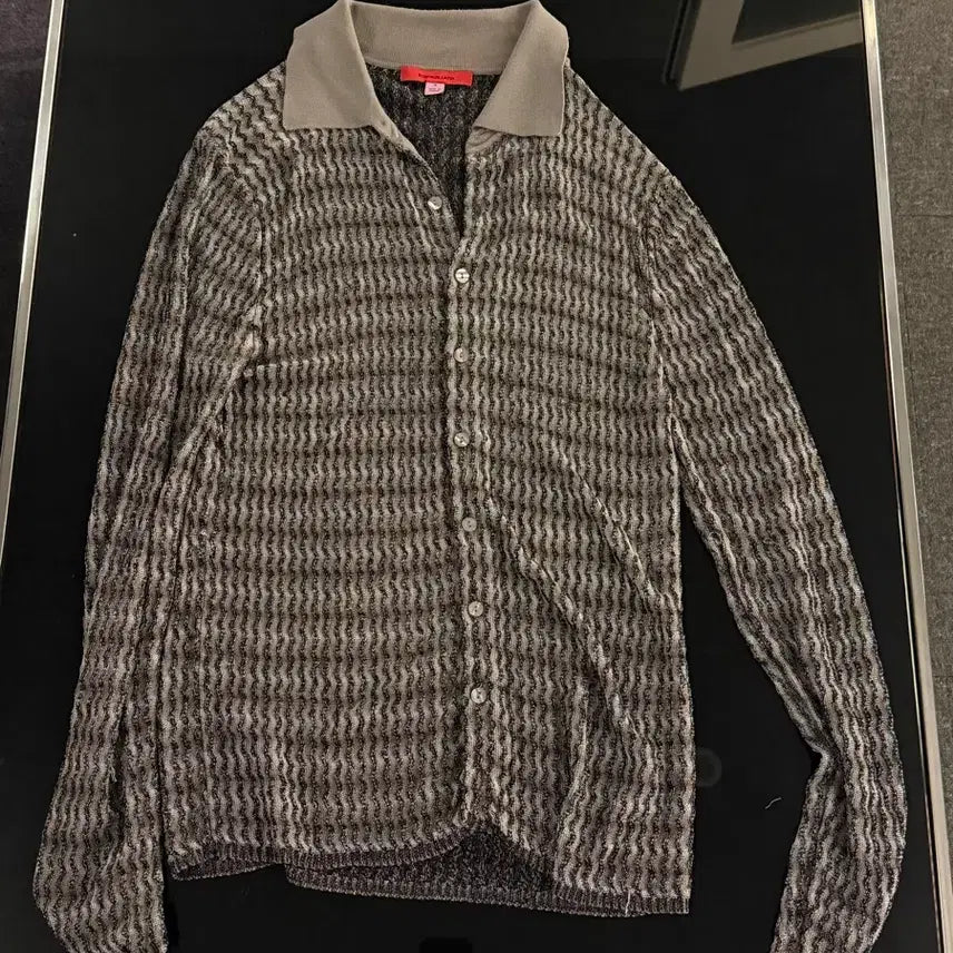 [BUNJANG] Eckhaus Latta Knit Shirt Collar Cardigan / 에크하우스 라타 Eckhaus Latta 니트 셔츠 카라 가디건 S