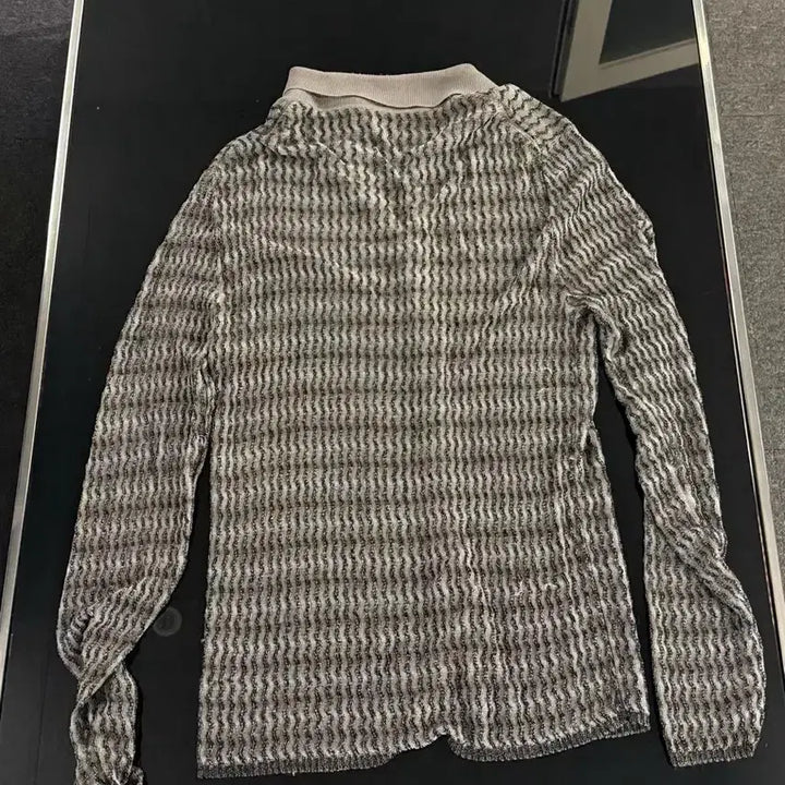[BUNJANG] Eckhaus Latta Knit Shirt Collar Cardigan / 에크하우스 라타 Eckhaus Latta 니트 셔츠 카라 가디건 S