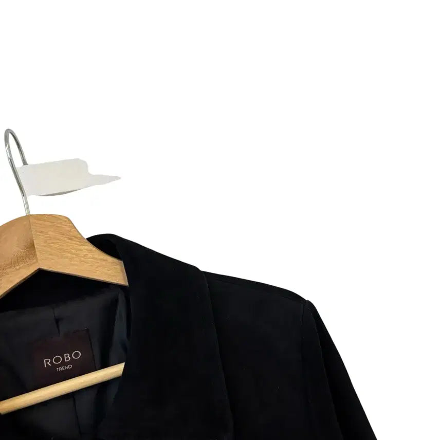[BUNJANG] Robo Goat Leather Belted Coat Black 77 / 로보 염소가죽 벨티드 코트 블랙 77 정품