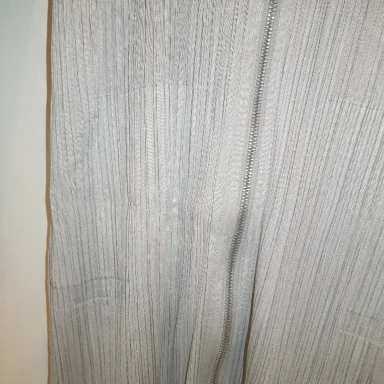 [BUNJANG] Pleats Please Zip-Up Long Cardigan Light Gray / 플리츠플리즈 집업 롱가디건 라이트그레이