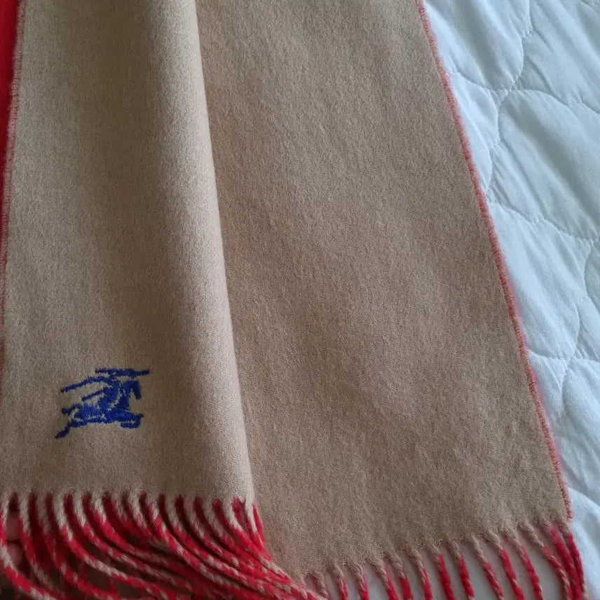 [BUNJANG] Burberry Red Reversible Scarf / 버버리 레드 머플러 양면 스카프